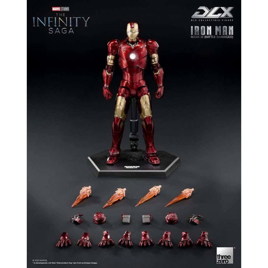 Threezero DLX Iron Man Mark 3 Battle Damged (สูง 17.5 cm)