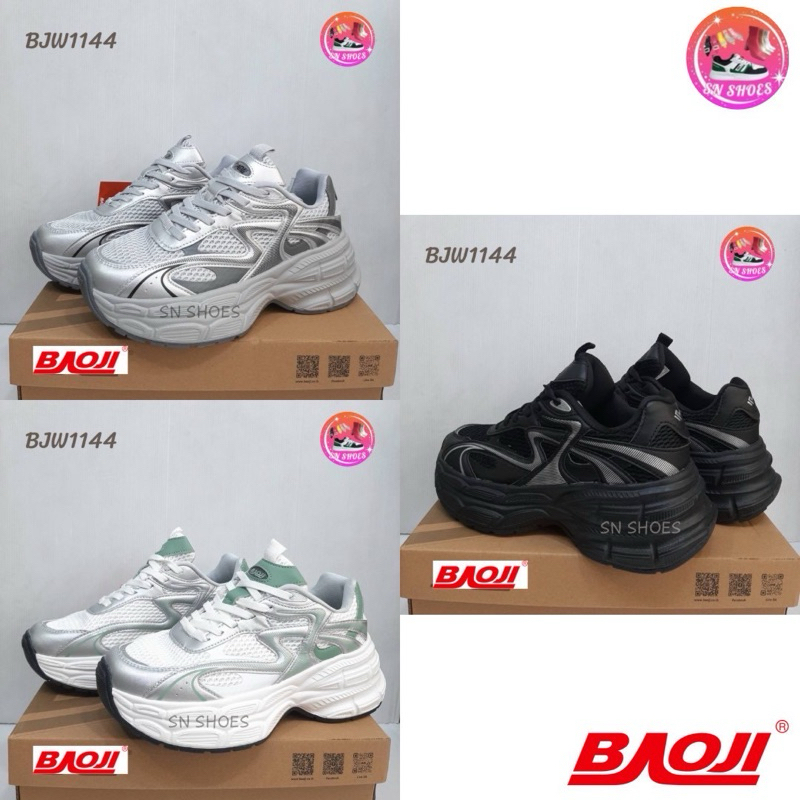 รองเท้าผ้าใบ  BAOJI แท้100% BJW 1144 รองเท้าผ้าใบผู้หญิง ไซร้ 37-41(รุ่นใหม่)