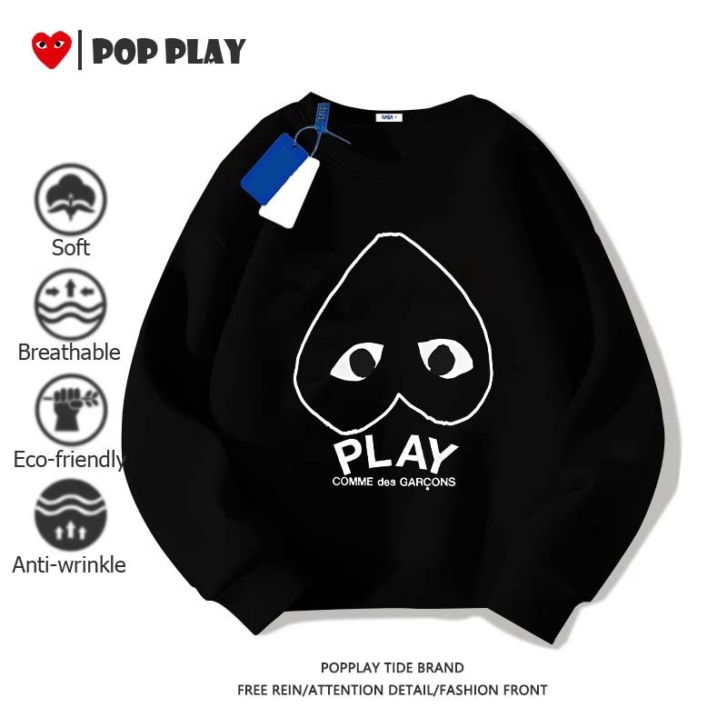 Sweatshirts Play แนวโน้ม oversize ใส่สบาย ไม่หด ใส่ได้ทั้งชายและหญิง เสื้อกีฬา เสื้อหนาว มี 5 สี (ส่งเร็ว จัดส่งจากไทย)