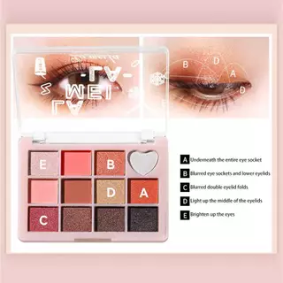 C.260.อายแชโดว์12สี LAMEILA พาเลทอายแชโดว์ 5265 กันน้ำ Palette ที่ทาตา
