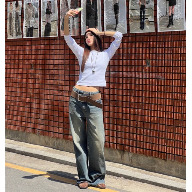 กางเกงยีนส์ RAVVESTUDIO's Ayla Jeans - Vintage Wash
