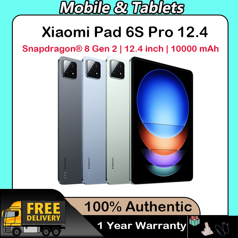 Xiaomi Pad 6S Pro หน้าจอสุดคมชัด 3K 144Hz ขนาด 12.4 Snapdragon® 8 Gen 2 10000mAh Battery 120W Hype
