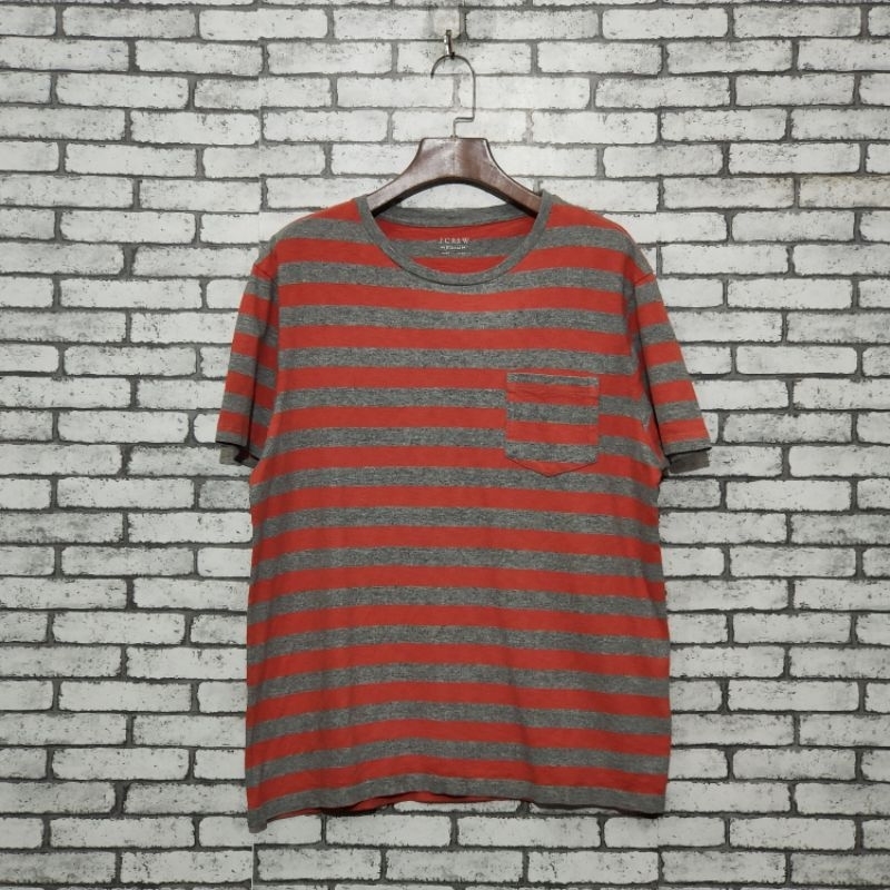 🔥J.Crew Pocket Awning Stripes T-Shirt