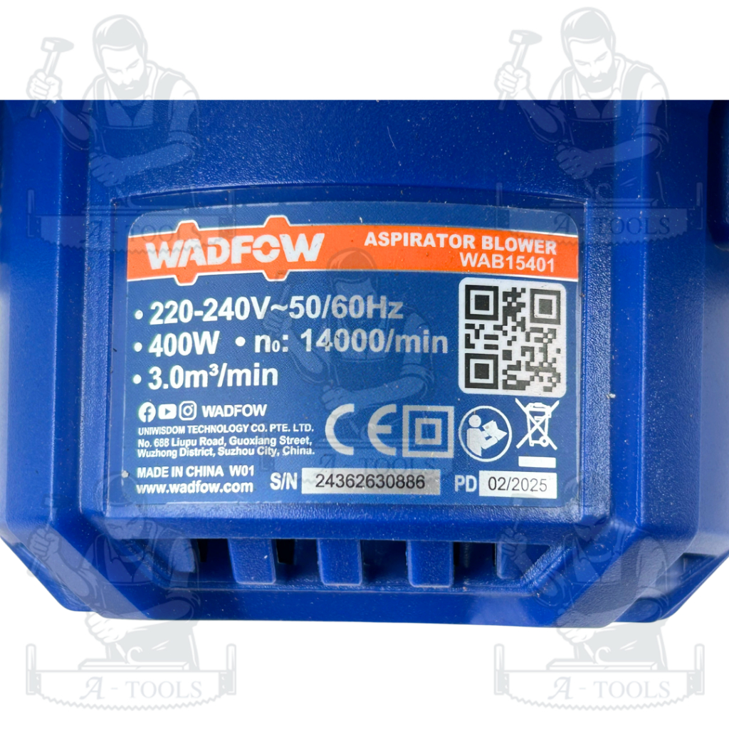 WADFOW เครื่องเป่าลมไฟฟ้า รุ่น WAB15401 กำลังไฟ 400W รูปที่ 7