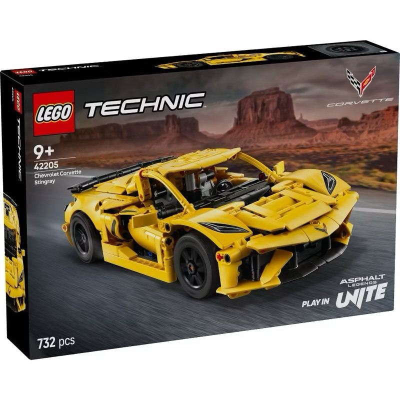 LEGO Technic 42205 Chevrolet Corvette Stingray (732 Pieces)