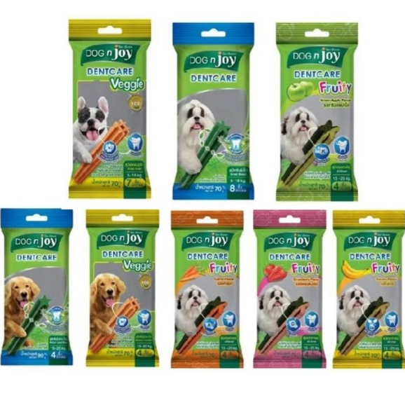 DOG n joy Dentcare ขนมขบเคี้ยวสุนัข สูตรดูแลช่องปาก 70g-90g*โปรดอ่านรายละเอียดก่อนสั่งซื้อ