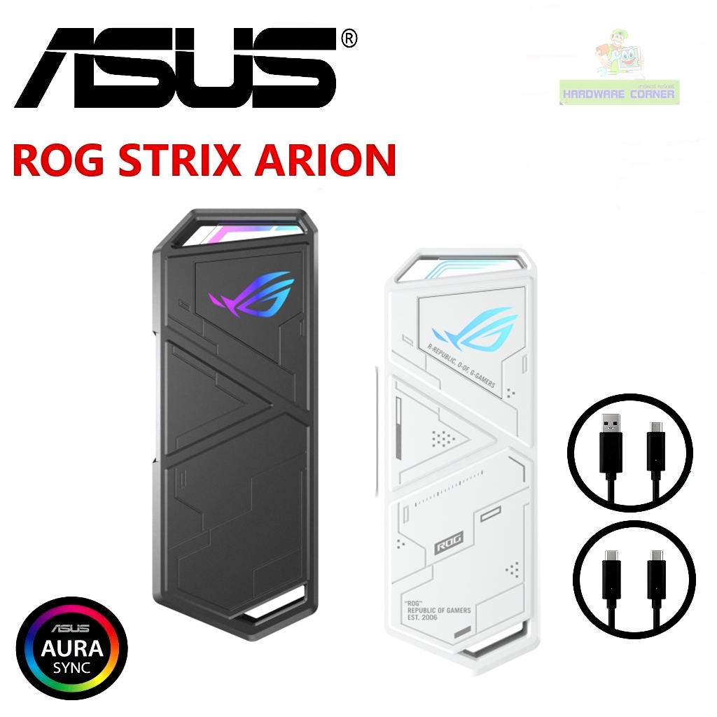 ⚡️กล่องใส่เอ็มดอททู⚡️ASUS ROG STRIX ARION M.2 NVMe SSD Enclosure USB3.2 GEN2 Type-C (10 Gbps)