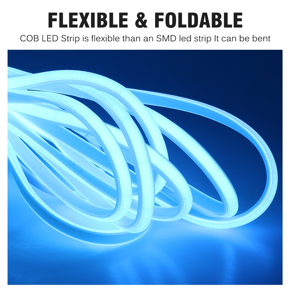 ไฟเส้น COB 220V LED แถบไฟ 9 สี ความหนาแน่นสูง ยืดหยุ่น IP67กันน้ำ ไฟแต่งสวน ไฟติดห้อง เปลี่ยนฟรี พร้อมปลั้ก 288LEDS - รูปที่ 3