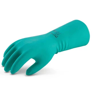 MICROTEX HI-CHEM(1 คู่)ถุงมือยางไนไตรสีเขียว | สำหรับสัมผัสน้ำมัน | สัมผัสสารเคมี | สัมผัสอาหารได้