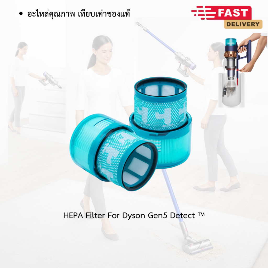 HEPA Filter สำหรับเครื่องดูดฝุ่นไดสัน V10 V11 V12 Detect V15 Gen5 V10Slim คุณภาพเทียบแท้