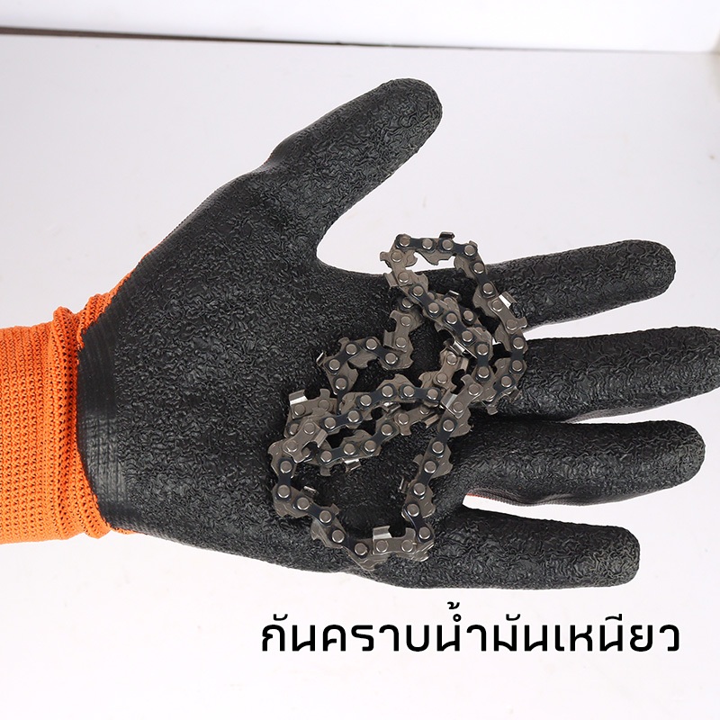 MUSCLE COW 6คู่ ถุงมือนิรภัย กันบาด กันหนาม กันลื่น ทุกสีพร้อมส่ง ถุงมือเคลือบยาง - รูปที่ 7