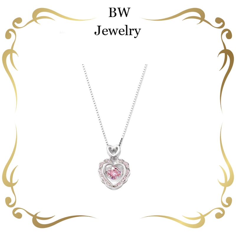 BWjewerly   สร้อยคอรัก  จี้เพชร  เครื่องประดับแฟชั่น  （ของขวัญวันวาเลนไทน์）