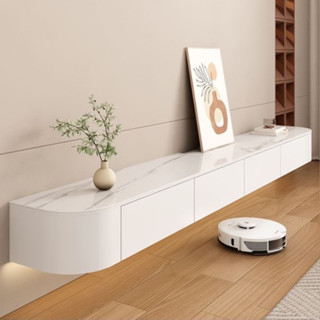 ชั้นวางทีวีติดผนังลายหินอ่อน ชั้นวางของอเนกประสงค์ ตู้แขวน T…