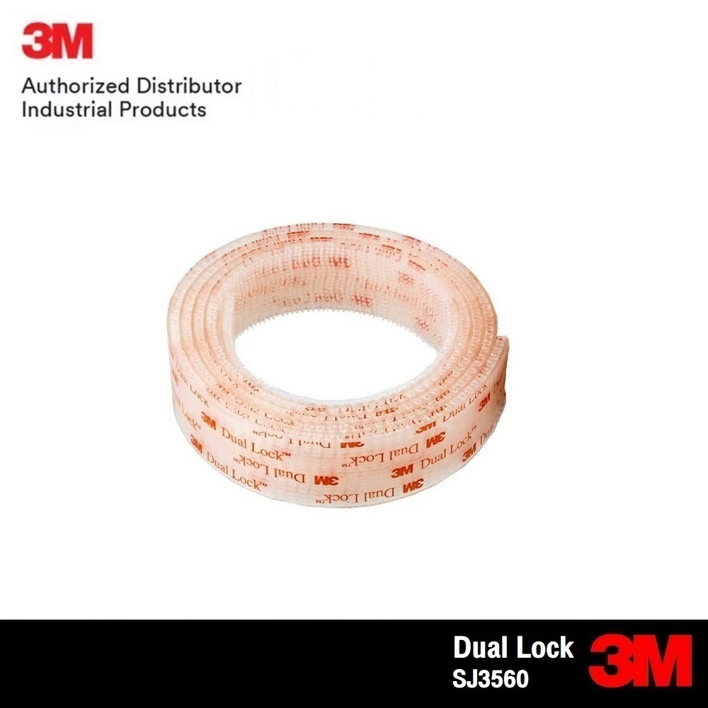 3M SJ3550 CF SJ3560 1นิ้วx5ฟุต (1เส้น) เทปตีนตุ๊กแก หลังกาวอะคริลิค Dual Lock 1inchx5ft x1pcs