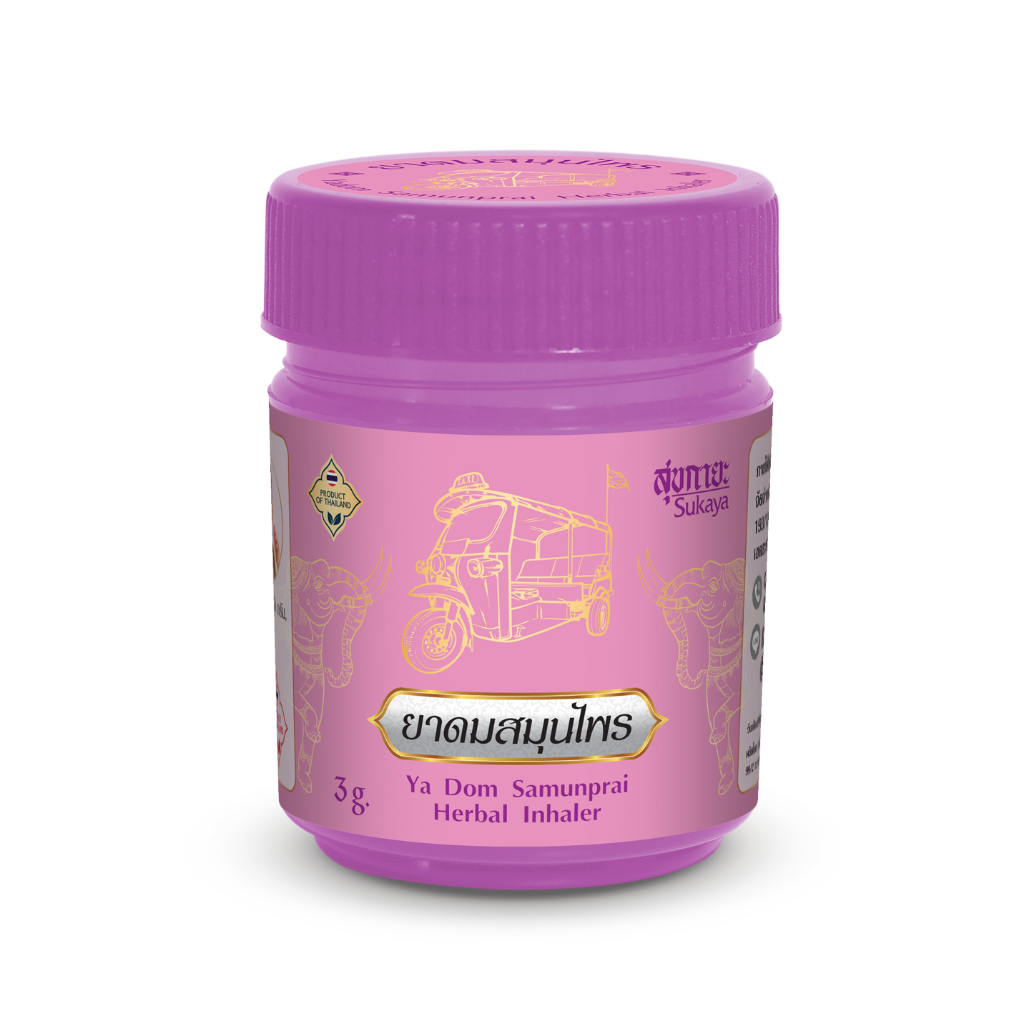 (แท้100%) Sukaya ยาดมสมุนไพร สุขกายะ (สีชมพู 3g) ยาดมไมเกรน ยาดม สมุนไพรหอม สมุนไพรหอมระเหย - รูปที่ 2
