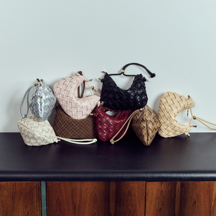 Sugar Monday Pleat Mini shoulder Bag with Long strap (3005) ไซส์มินิ