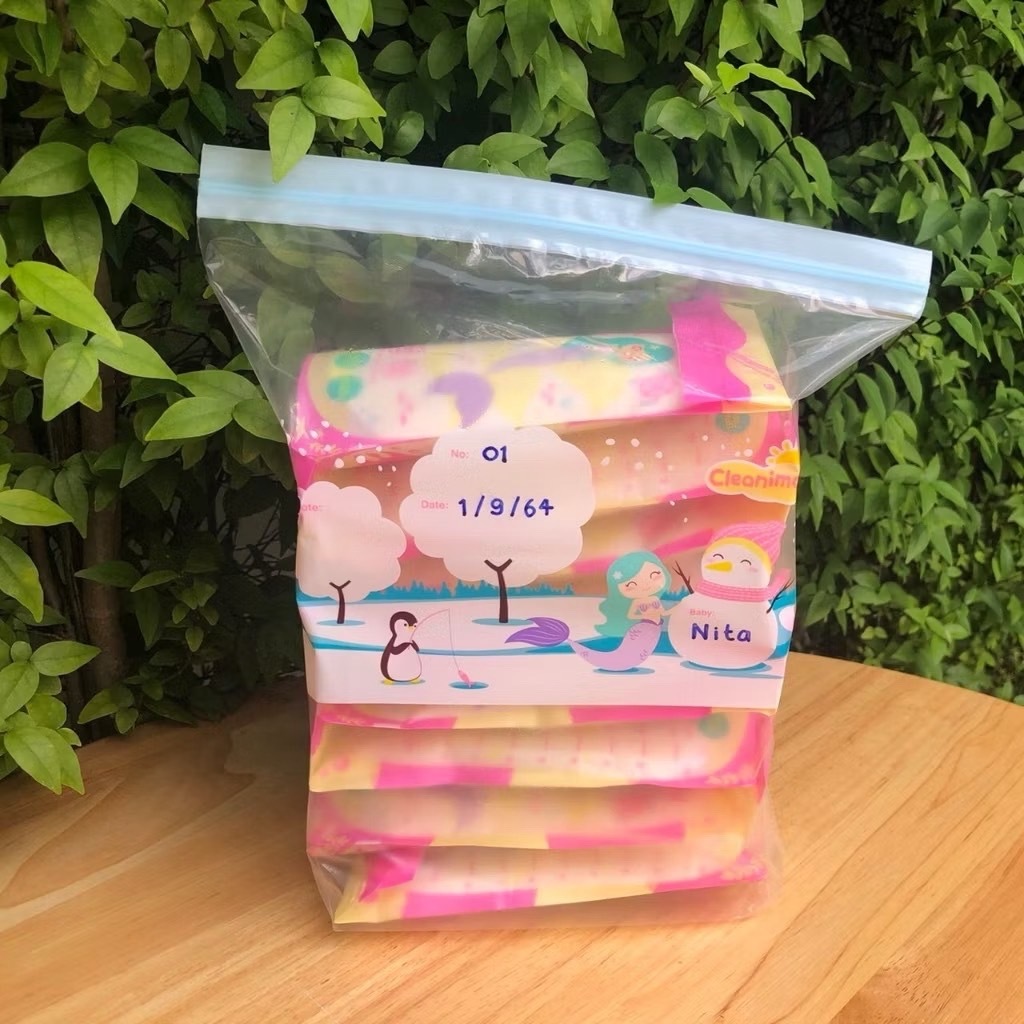 **ถุงสต๊อก** CLEANIMOM ถุงจัดเรียงสต๊อกนมแม่ (กล่อง10ใบ)