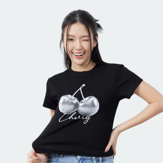 MEET ME - Top 0025 | ลาย CHERRY SILVER เสื้อครอป