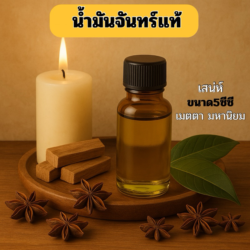 น้ำมันจันทร์แท้💯 เจิมหน้าผาก ว่านเสน่ห์ ลงนะ ลงทอง  ไม้จันทน์อินเดียแท้ 9กลิ่น เสน่ห์แรงมาก