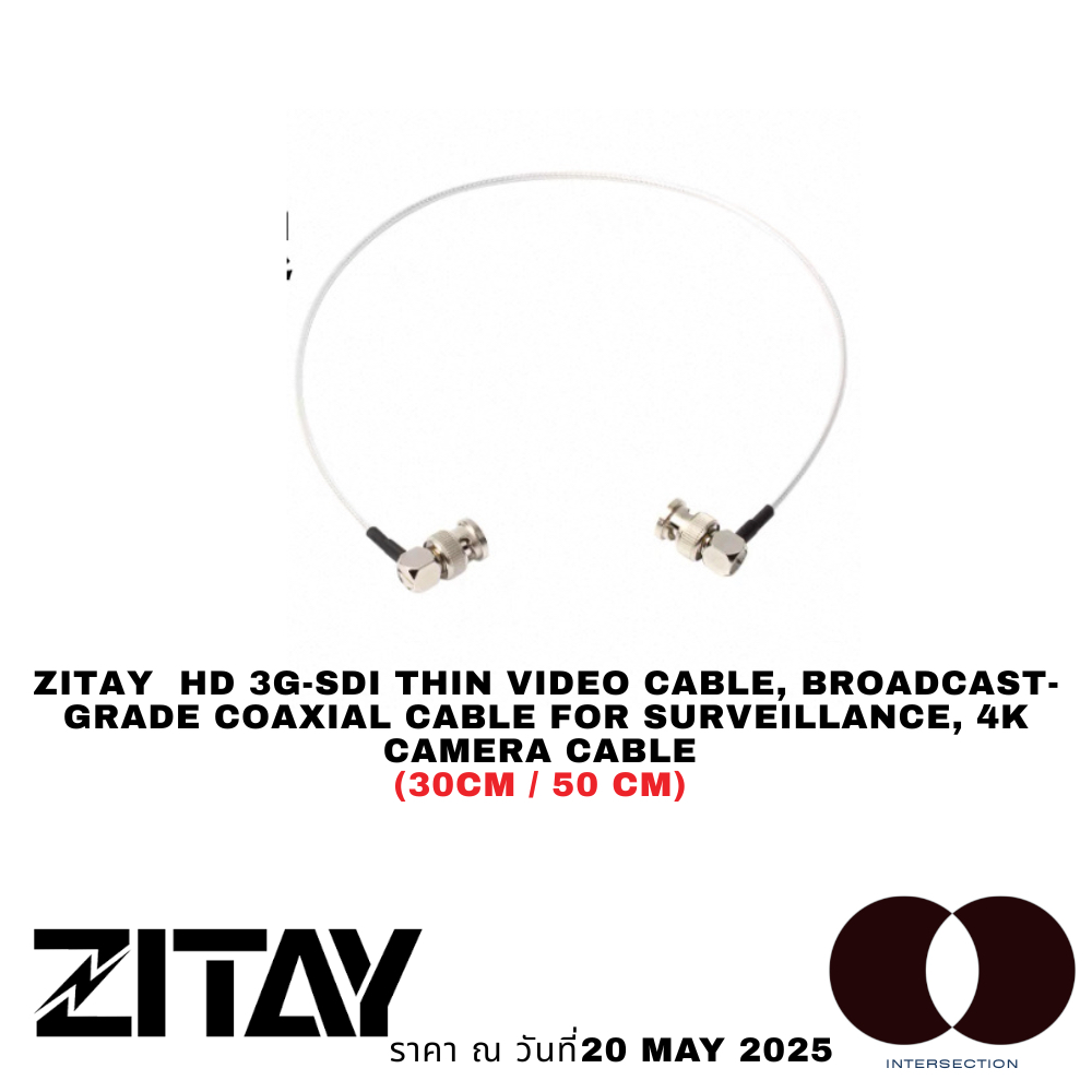 HD 3G-SDI Thin Video Cable, Broadcast-Grade Coaxial Cable for Surveillance, 4K Camera Cable(ZITAY)