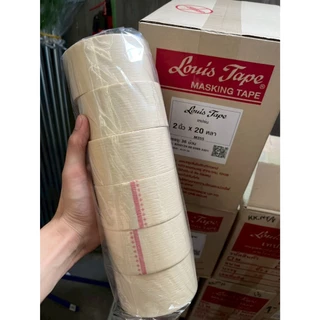 เทปกาวย่น Louis Masking Tape หลายขนาด ยาว20หลา เทปย่นพ่นสี หลุยส์เทปกาว เทปหนังไก่ กระดาษกาวฉีกได้ เทปติดพ่นสี