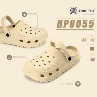 Hello Polo รองเท้าหัวโตผู้หญิง รองเท้าผู้หญิง แบบรัดส้น วัสดุ EVA พื้นหนานุ่ม รองเท้าhello polo กันลื่นและทนทาน HP8055