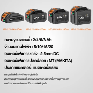 Tigron 12V/16.8V/21V แบตเตอรี่ Makita เหมาะสำหรับเลื่อยไฟฟ้า สว่านไฟฟ้า เครื่องเจียรไฟฟ้า และเครื่องมือไฟฟ้า