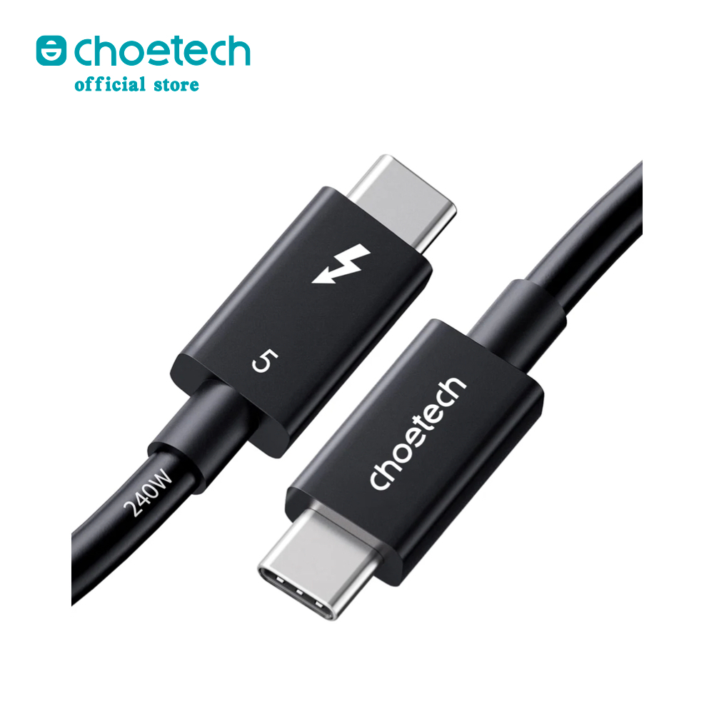สายทันเดอร์โบ Choetech Thunderbolt 5 Intel Certified Cable 1m-Black
