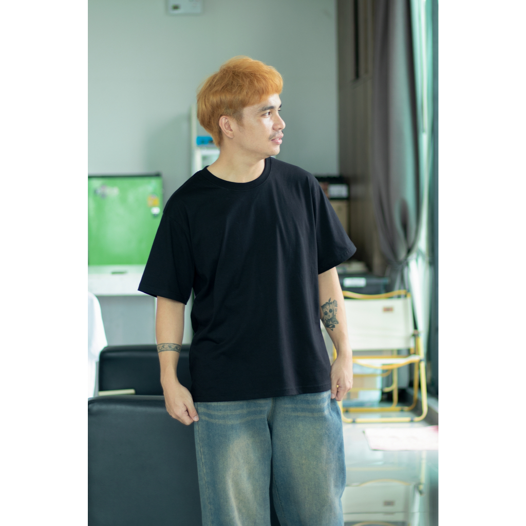 เสื้อโอเวอร์ไซส์ คอฟิต 3.5 ซม. OVERSIZED EXTRA 3.5 ผ้าหนา พรีเมี่ยม COTTON COMB 100% SHWING