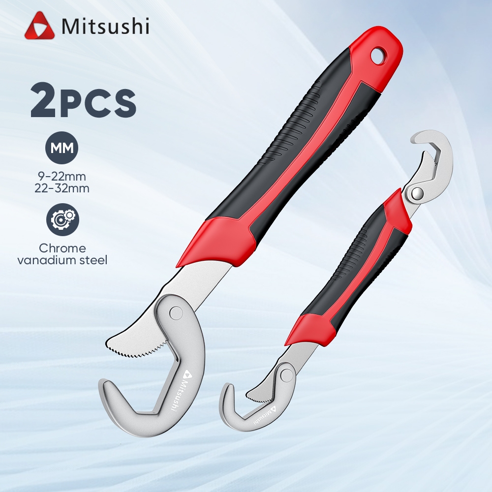 Mitsushi ประแจ เบอร์ 9-32 mm. 2pcs  ประแจไขน็อต ชุดประแจอเนกประสงค์ Snap and Grip ใช้ ขัน คลายน็อต สกรู ลูกบล็อค