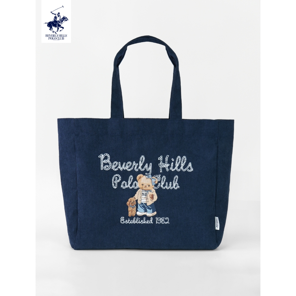 BEVERLY HILLS POLO CLUB  NEW Arrivals!! CORDUROY TOTE Bag รุ่น BAGB040