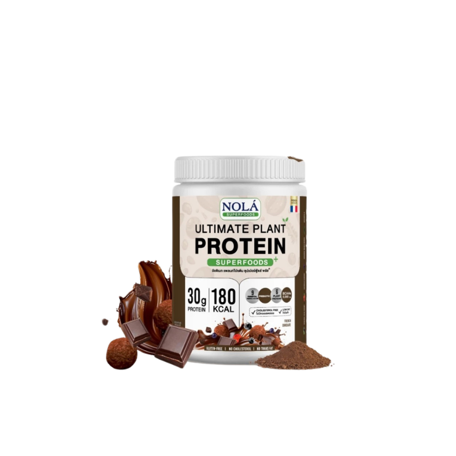 Nola Ultimate Plant Protein French Chocolate Flavor 800 g แพลนท์โปรตีน รสช็อคโกเเลต 800 กรัม