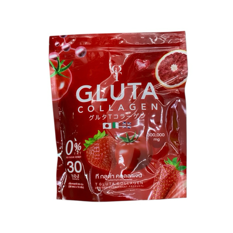1 ห่อใหญ่ T GLUTA ที คอลลาเจน กลูต้า ( 1 ห่อ 30 ซอง )