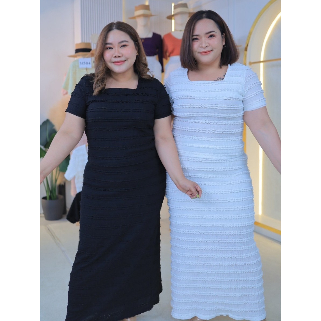 31817 เสื้อครอปคอเหลี่ยมแขนสั้น ผ้ายืดระบาย (น504)