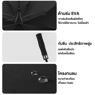 ร่มกันแดดสนามใหญ่ ร่มกอล์ฟ ร่มขนาดใหญ่ด้ามยาว ร่มออโต้ก้านยาว กันยูวี ออโต้เปิด ป้องกันแสงยูวี