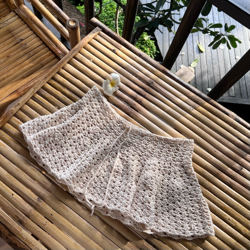กระโปรงถัก ไหมพรม คลุมบิกินี่ชุดว่ายน้ำ | Skirt Crochet