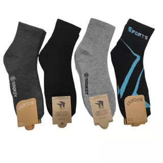 ถุงเท้าใสทำงาน ข้อกลาง ป้าย(socksy) สีดำ คละสี คละลาย สีเทาเข้ม สีเทาอ่อฟรีไซส์ช12 คู่ 6 คู่