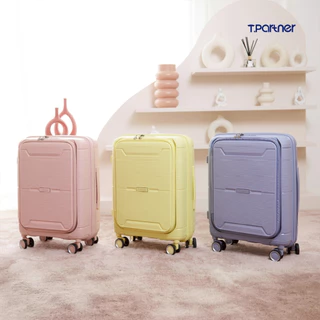 [รับประกัน3ปี] Tpartner กระเป๋าเดินทางฝาพับได้ Flip Series 20/24/29 นิ้ว วัสดุ PP100% ซิปขยายข้าง แข็งแรง ยืดหยุ่น