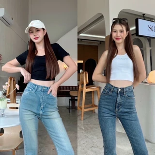 Babarry Style - กางเกงขายาว ผู้หญิง ขาม้า กระชับทรงสวย ผ้ายืด