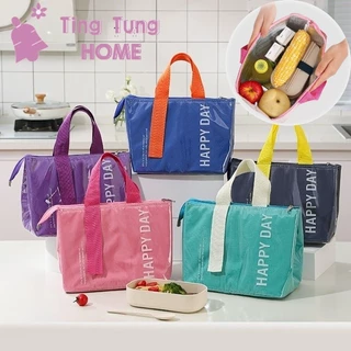 กระเป๋าเก็บอุณหภูมิ กระเป๋าพกพา lunch bag กระเป๋าเก็บความร้อน มีหูหิ้ว กระเป๋าเก็บความร้อน/ความเย็น ，มี5สีให้เลือก