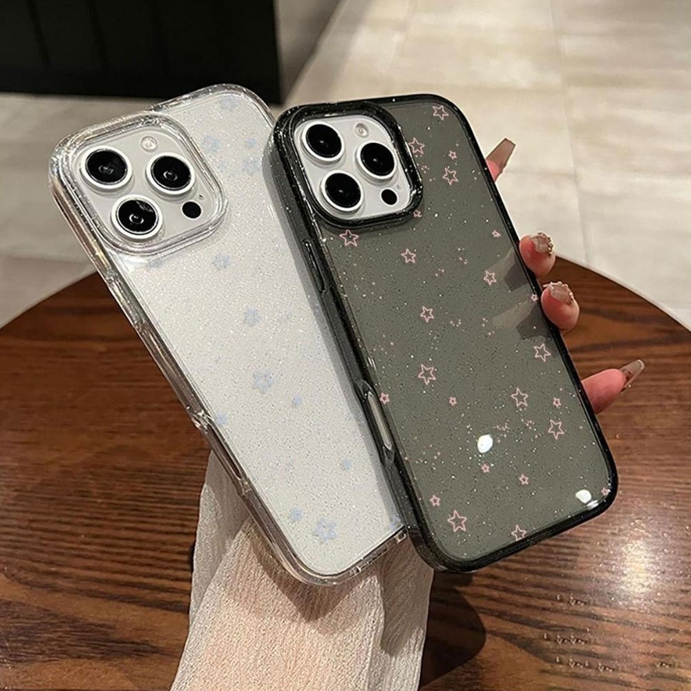 เคส iPhone 15 Pro Max iPhone 13 11 เคสใสแบบแวววาว TPU นุ่มสีสันสดใส ดาวห้าแฉกสีสันสดใส Compatible iPhone14 Pro max - ภาพย่อย 3