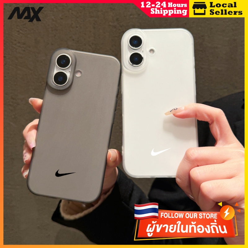 ฝาครอบโทรศัพท์นุ่ม สีดำและสีขาวคว่ำตะขอ For iPhone 11 13 15 เคส ไอโฟน12 14 ProMax 7 8Plus X XR XSMaxกันกระ