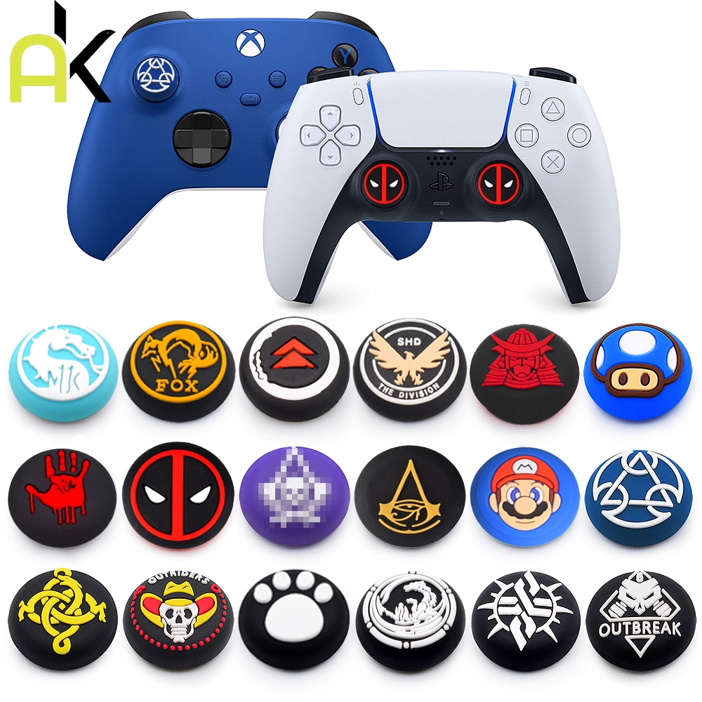 AK (2 อัน)ซิลิโคนหุ้มปุ่มอนาลอคจอย PS5 /PS4 /PS3 /PS2 /Xbox Series /Xbox /Joy Pro Switch /Grip Cap, Controller