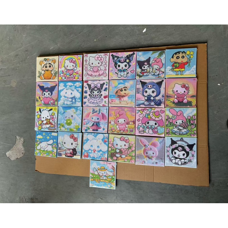 (ส่งจากไทย) คริสตัลครอสติช ภาพปักเพชรDIY ครอสติสคริสตัล Diamond Painting ลายการ์ตูนขนาด 20X20ซม.