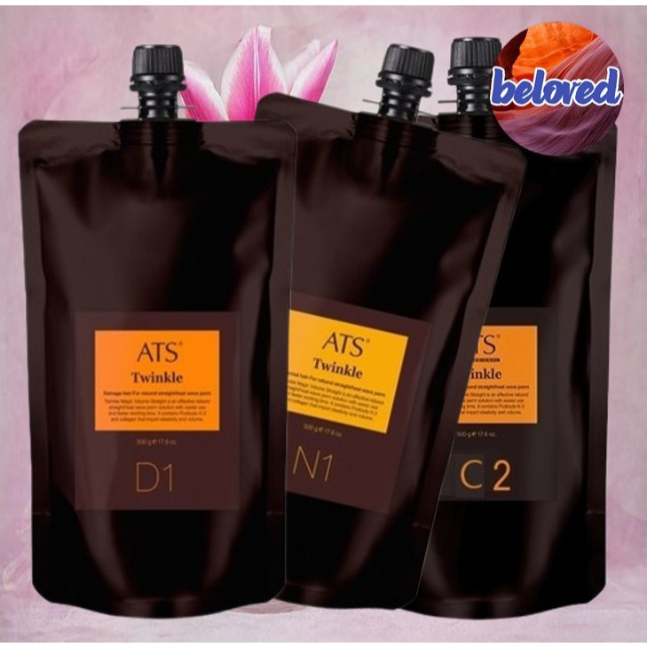 ATS Twinkle 500 g น้ำยา Down Perm และ Up Perm สูตร คอลลาเจน เพิ่มความชุ่มชื้น