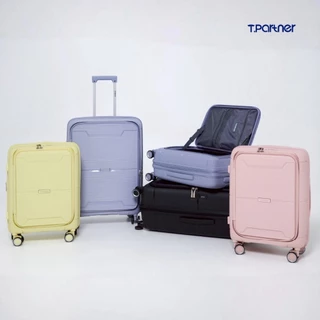 [รับประกัน3ปี] Tpartner กระเป๋าเดินทางฝาพับได้ Flip Series 20/24/29 นิ้ว วัสดุ PP100% ซิปขยายข้าง แข็งแรง ยืดหยุ่น