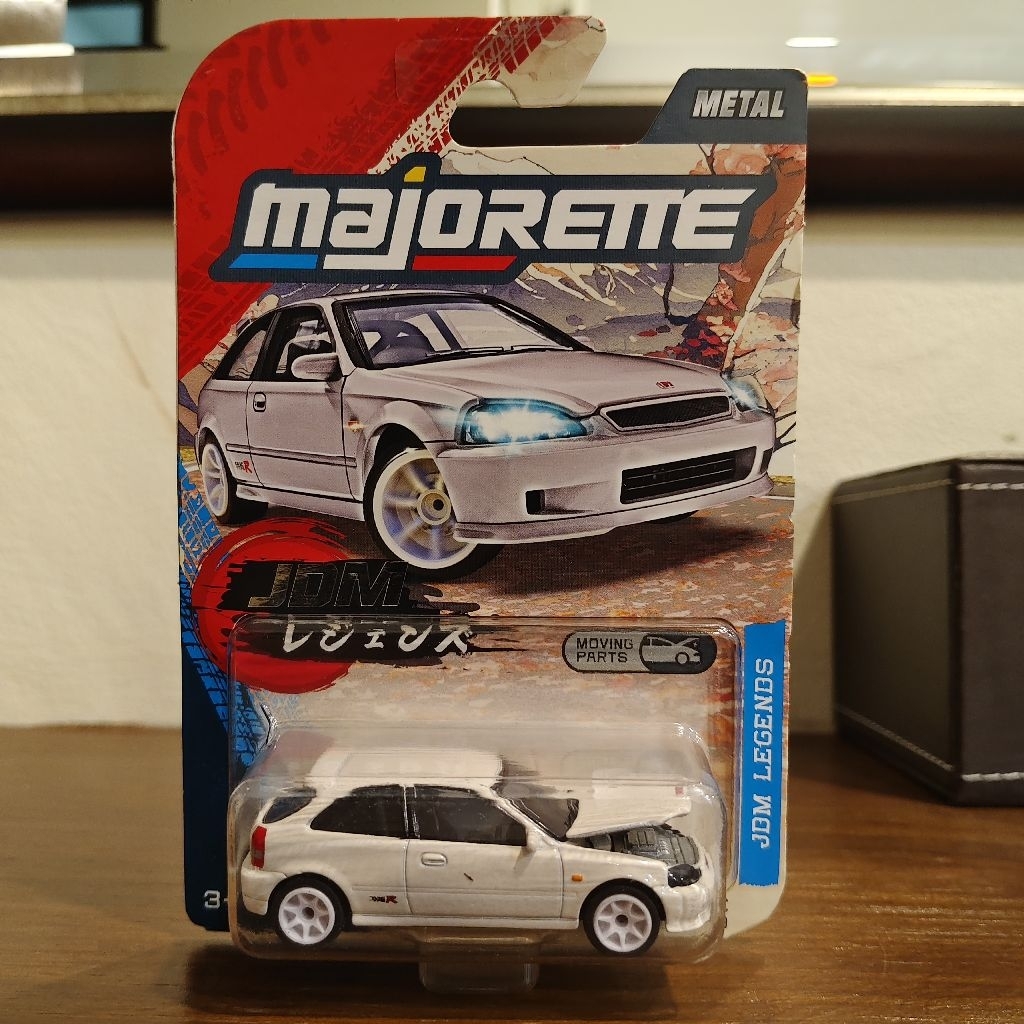 Majorette honda civic ek9 สีขาวหายากสุดๆล้อยางแต่ผมหาได้เยอะอยู่สินค้าในแพ็คครับ
