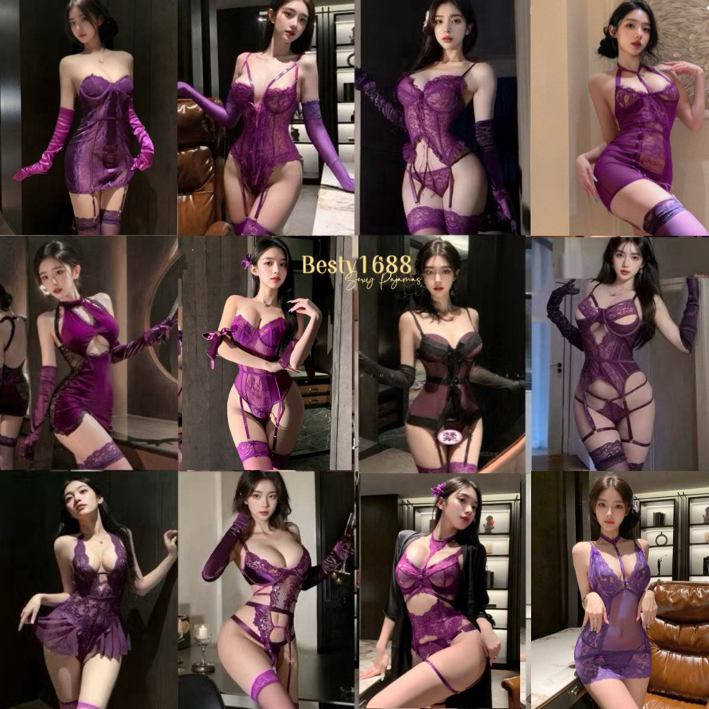 ชุดนอนเซ็กซี่ โทนสีม่วง รวมรุ่น R118 ชุดนอนไม่ได้นอน Besty Shop