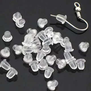 ❤️️ร้านในไทยพร้อมส่ง : แป้นหลังต่างหูแบบซิลิโคน ❤️️ Silicone Earring Stud Back Stopper 10 ชิ้น (5 คู่)