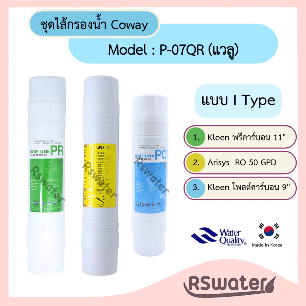 ชุดไส้กรองน้ำอินไลน์ Kleen สำหรับ Coway P-07QR thumbnail 5